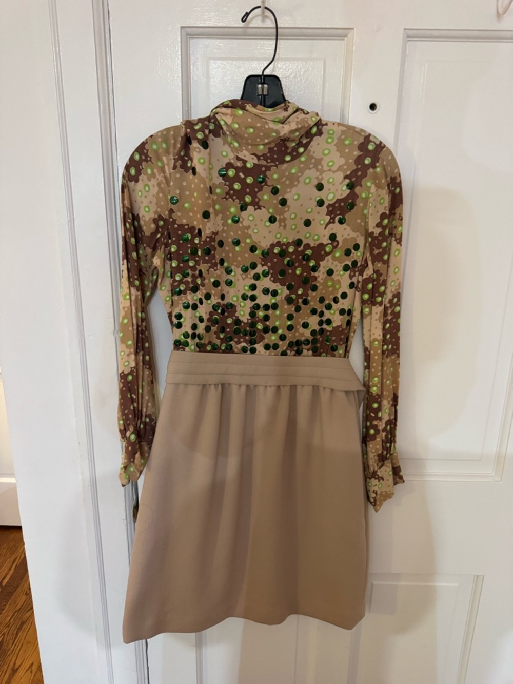 VINTAGE LIBERTINE Polka Dot Long-Sleeve Dress